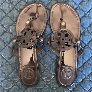 Tory Burch Black Patent Leather Sandal